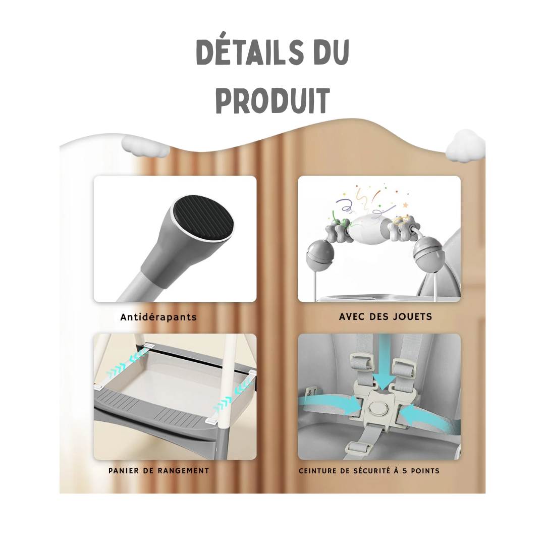 Chaise Haute Évolutive