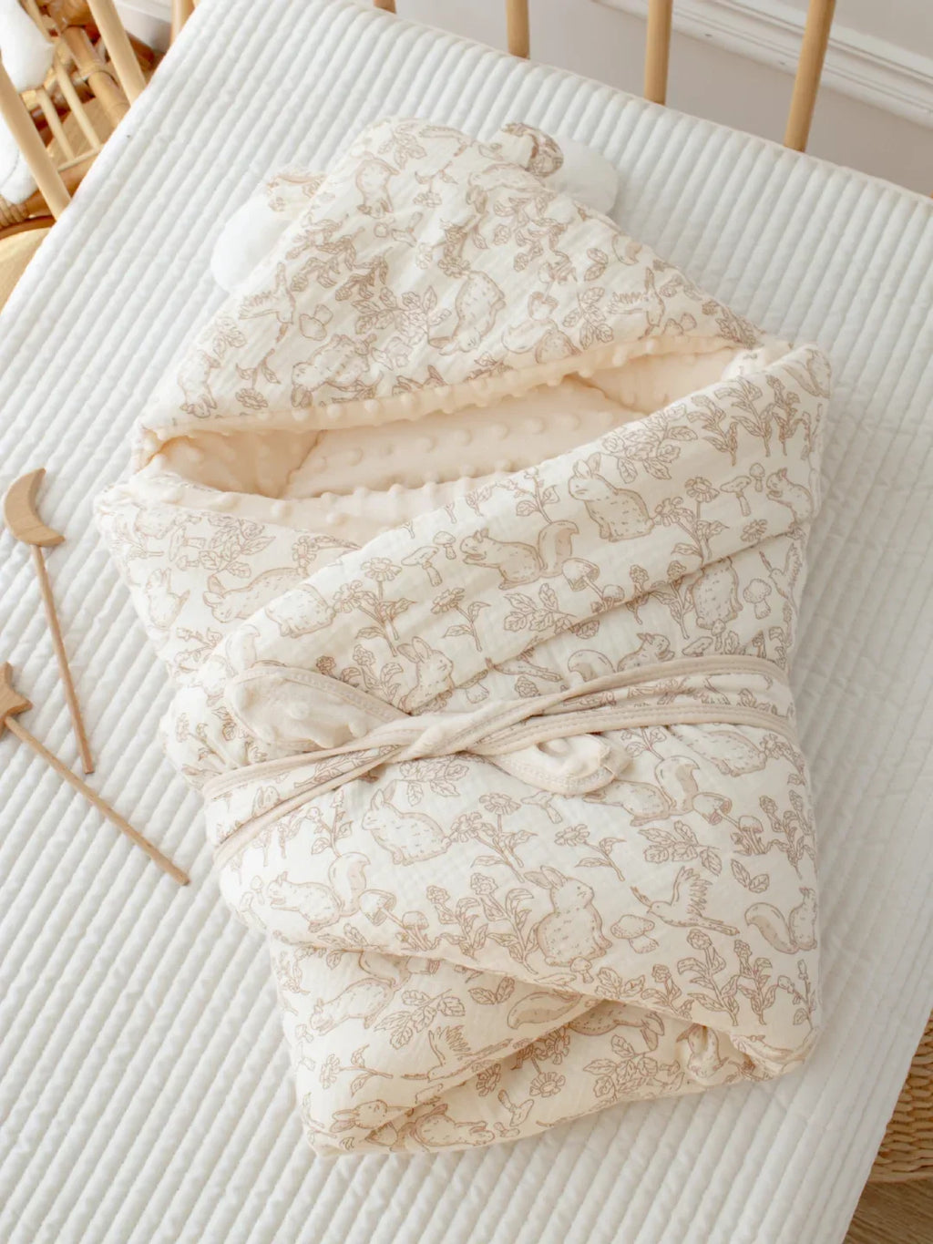 Couverture d'emmaillotage en coton épais 620 g