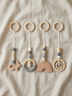 Jouets d'éveil en bois colorés